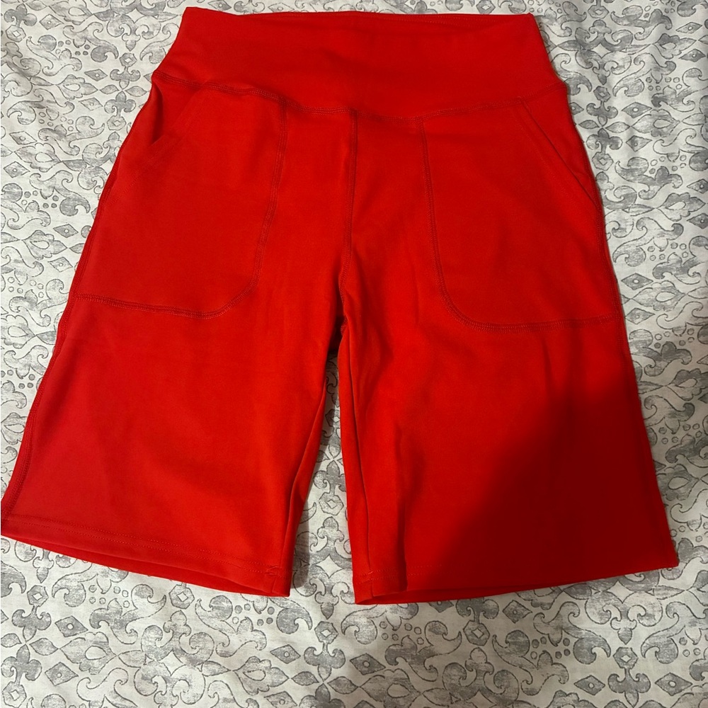 Essentials Women's Red Bike Shorts
